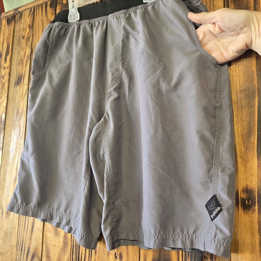 prAna Men's Shorts Bundle 2 Pieces, Green Print, Gray, Pull-on, Large - Picture 10 of 16